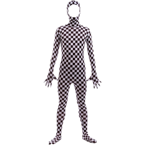 ler herr och dam spandex öppen ansikte helkropp zentai kostym body checker medium
