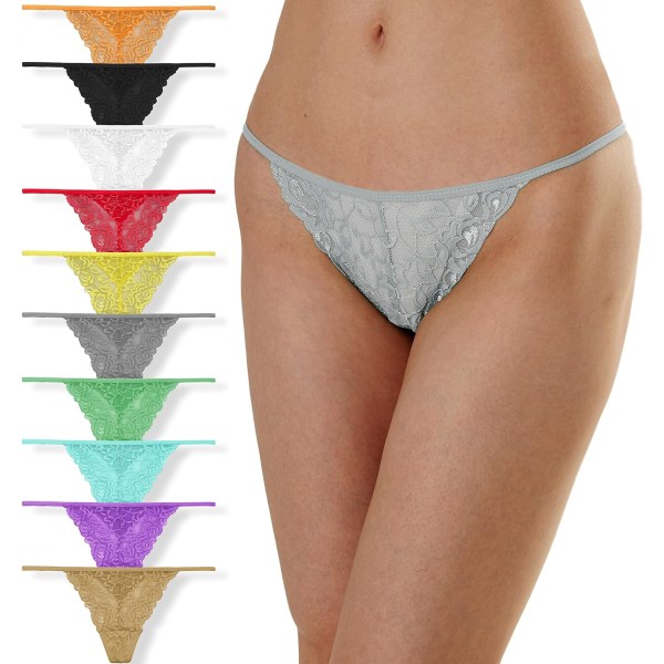 y Stretch Blend Micro T Back Low Rise Cheeky Exotic Thongs Variety invisible Patterns Women Underwear Regular & Plus Siz 10 Color Belt T XX-Large