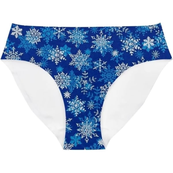 lukee Sexiga Kvinnor Underkläder Trosor Andas Hipster Trosa Vit Alpaca Print Snowflake Blue Medium