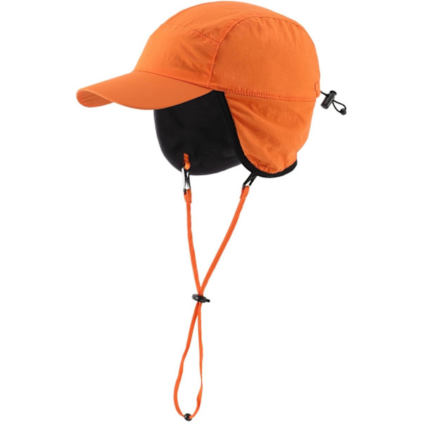 racy Utomhus Baseballkeps för Män Vattentät Vinter Öronlapp Mössa Orange Stor
