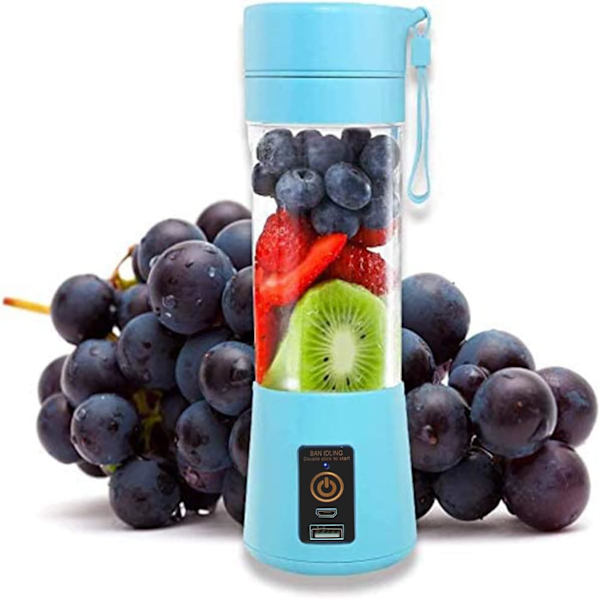 Bärbar mixer, 380 ml minipersonalmixer med 6 blad, smoothie- och fruktmixer