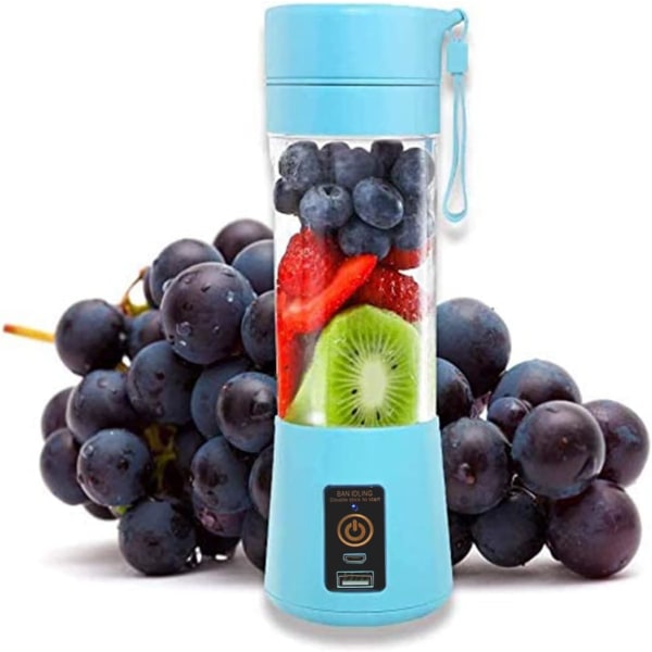 Ortable Blender, 380 ml Mini Personal Blender med 6 blad, Smoothie Maker Fruit