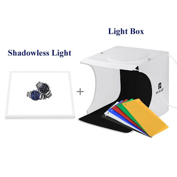 Lh-mini LED-ljusstudio, 20 cm, panel med LED-ljus, fotojaktset och så vidare
