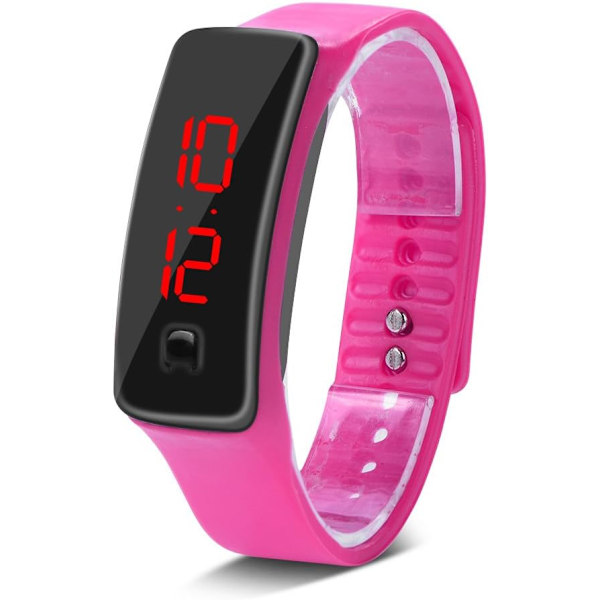 L Digitalklocka, Sport Silikon Armband Digital 12-timmars Urtavla Elektronisk Display Wris5
