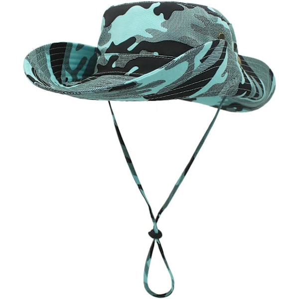 racy Herrkamouflage UPF50+ Solhatt Bred Brätte UV-skydd Safarihatt Unisex Bucket Hat