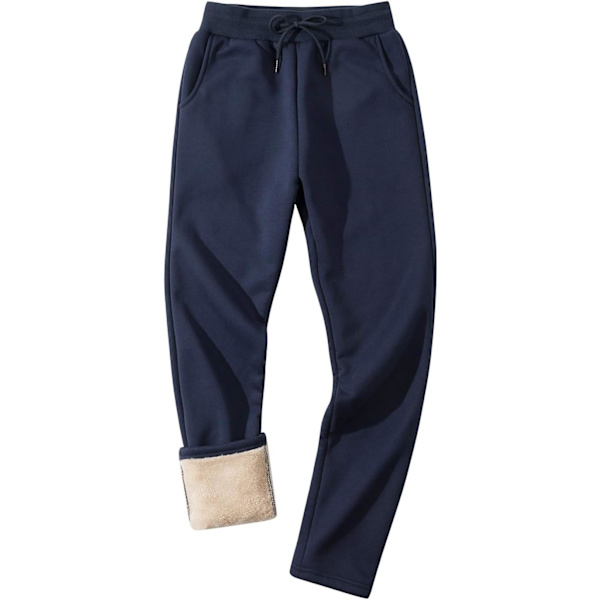 MEA Herr Vinter Varma Fleece Fodrade Joggingbyxor Sherpa Joggerbyxor Med Ficka