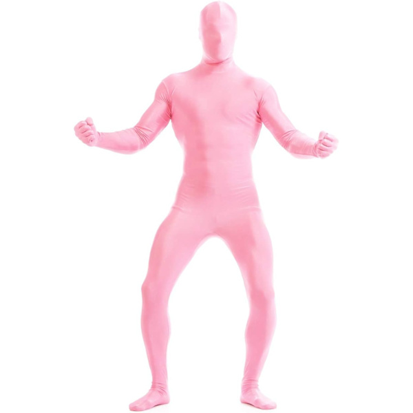 ler herr- och damspandex helkropp zentai kostym body rosa XX-Large