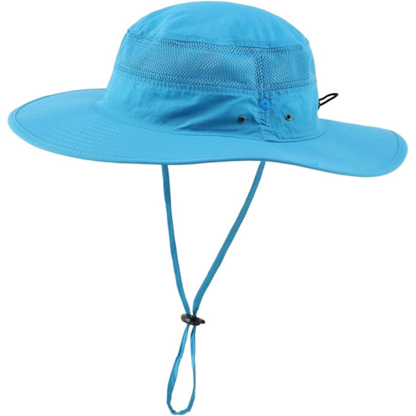 Racy Unisex Utomhus Mesh Bucket Hat Sommar Bred Brätte UV-skyddande Fiskehatt