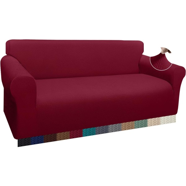 Lurlife Tjock Soffa Överdrag 1-Delad Stretch Soffa Överdrag för 3 Kuddar Soffa Senaste Jacquard Soffa Överdrag för Husdjur Barn Möbler Skydd med Elas