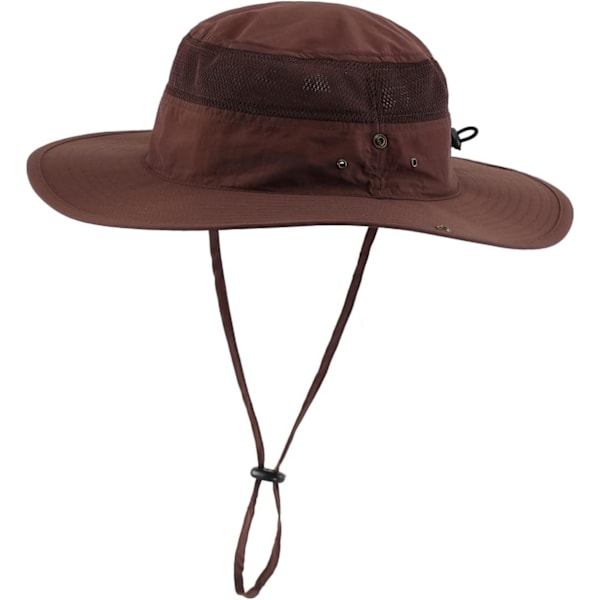 racy Unisex Utomhus Mesh Bucket Hat Sommar Bred Brätte UV-skydd Hat Fiskehatt