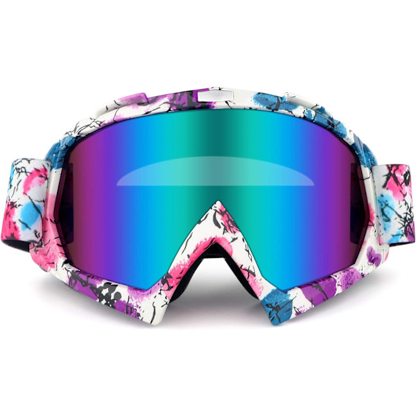 Morcycle Motocross Goggles Vindtät ATV Dirt Bike Ridning Skid Anti-Fog Glasögon