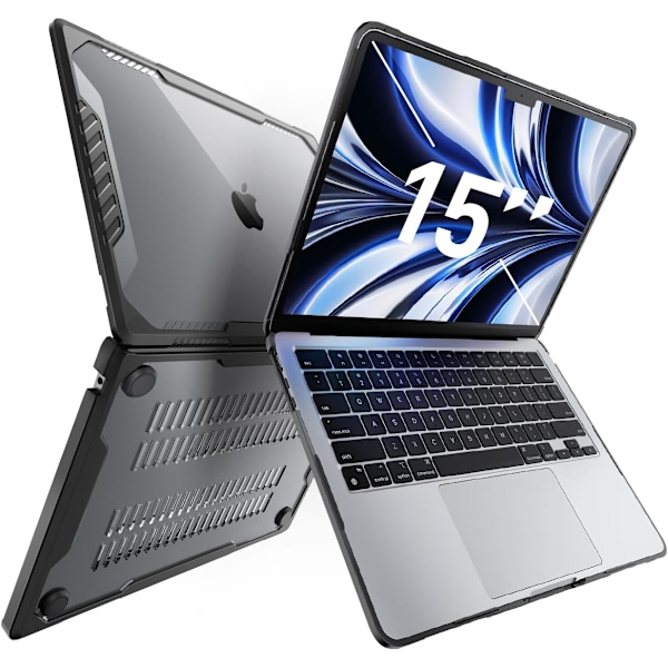 CASE Unicorn Beetle Fodral för MacBook Air 15 tum () A2941 M2 Chip, Dubbelskikts Hårdskalsskydd för MacBoo Svart
