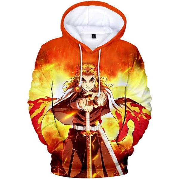 För Cosplay Demon Slayer Anime Pullover Hoodie - Halloween Unisex Vuxen Manga Character Merch Sweater Med Kängurufickor Medium