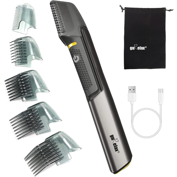 Tm hårklippningsverktyg för män uppladdningsbart,kamhårtrimmer och detaljtrimmer,Skäggtrimmer sladdlös för herrskötsel, Innehåller förvaringsväska av