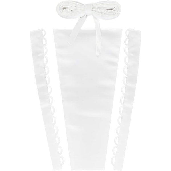 NDMAKER Bröllopsklänning Korsett Kit Dragkedja ersättning Vit One Size