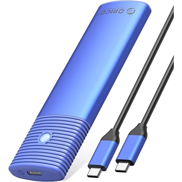 Aluminium M.2 NVMe SSD-hölje, verktygsfritt 10 Gbps USB C-adapter, USB 3.2 M.2 NVMe-läsare, externt SSD-fodral Thunderbolt 3-kompatibelt, stödjer 4 TB 2