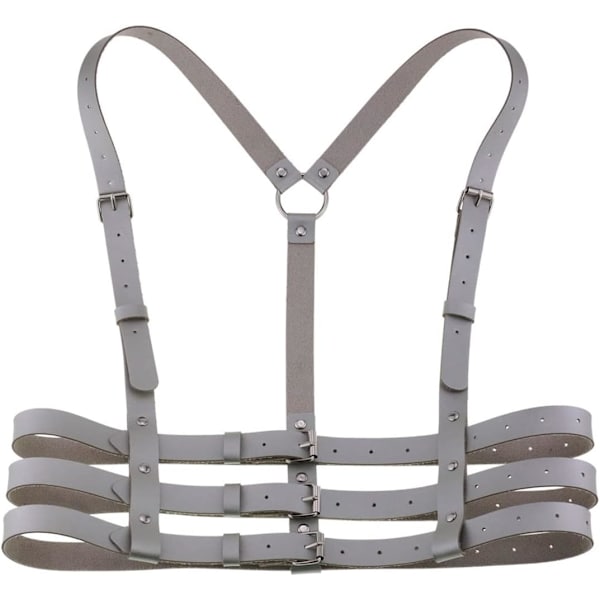 en Rave Body Chest Harness Midjebälte Bur Bra Festival Dansklubb Fest Silver