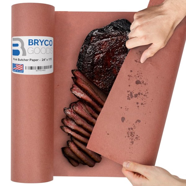 Pk Kraft Butcher Paper Roll - Lång 60cm x 50m (5330cm) - Food Grade FDA-godkänd - Fantastiskt rökande omslagspapper för kött av alla sorter - Tillverkad i