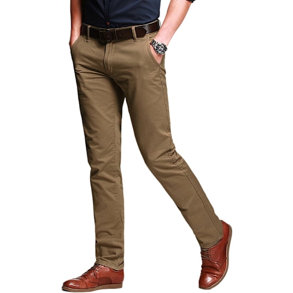 ch herr Slim Tapered Stretchy Casual Pants 8103 Khaki 34W x 31L