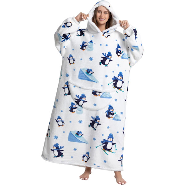 ig Oversized Hoodie Sweatshirt, Filt Sweatshirt, Super Mjuk Mysig Varm Bekväm Jätte Hoodie, Lämplig Hoodie för Vuxna, Kvinnor, Stor Öra Hund - Ex