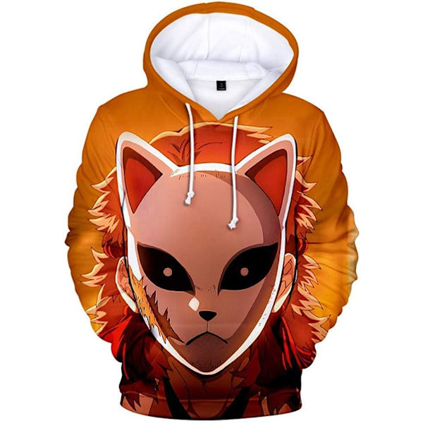 Cosplay Demon Slayer Anime Pullover Hoodie - Halloween Unisex Vuxen Manga Karaktär Merch Tröja Med Kängurufickor  3X-Large