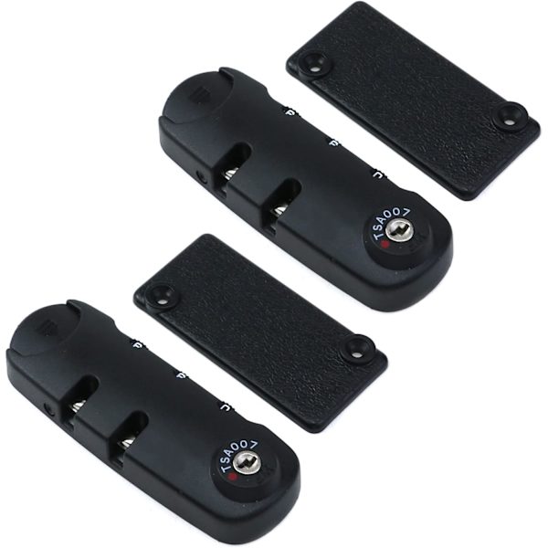 hall 2PCS 3-siffrig lösenordskod säkerhetslås bagage reslås hänglås självinställande lösenord resväska kod fix med nyckelhål2