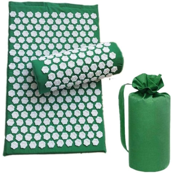 ifftiy Fitness Mat3Pcs / Set Lotus Yogamatta Akupunktur Massagekudde Yogamatta Stressavlastningskudde Kroppsstressavlastning Stressavlastning Med Kudde Vikbar Väska