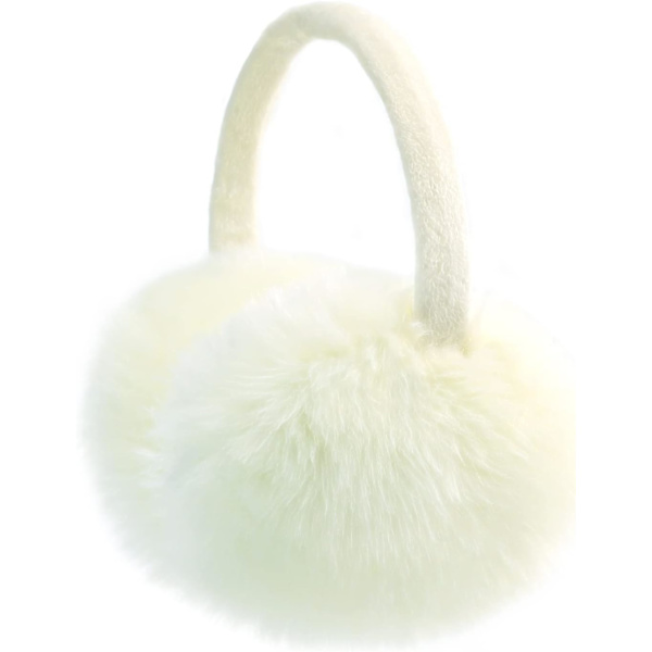 EOE Vinter Öronmuffar Kvinnor Varma Öronmuffar Flickor Öronvärmare Mjuk Plysch Utomhus Plysch Justerbart Öronskydd Beige