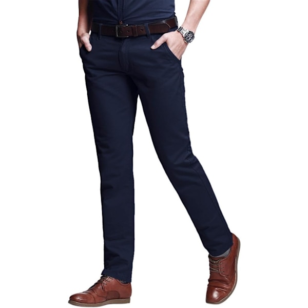ch herr Slim Tapered Stretchy Casual Pants 8060 Mörkblå 29W x 31L