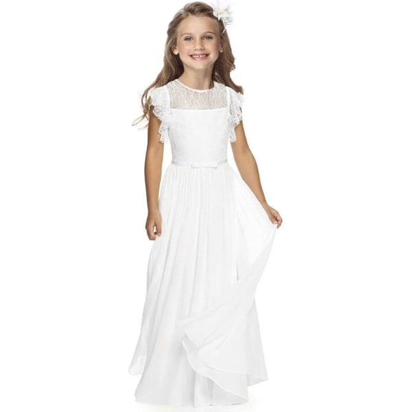 Nattvardklänningar för flickor 1-12 år Benvita storlek 2 Vita 10