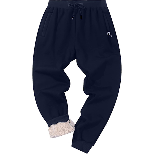 MEA Fleece Joggers Byxor för Män Vinter Aktiv Löpning Sherpa Fodrade Sweatpants