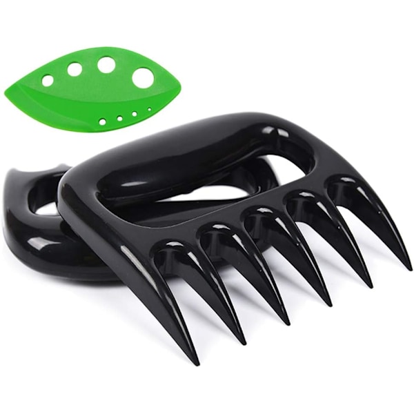 line Meat Claws BBQ-verktyg för köttslamsning med Mezzaluna örtstrimlare - köttdragarklor för slamsning servering av fläsk-B