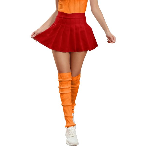 Neonstickad benvärmare för kvinnor för 80-talsfest Danssport Yogahål 61-orange