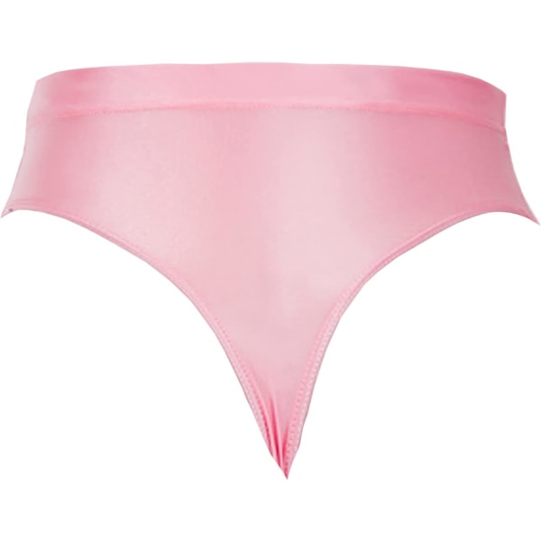 udmall Dam High Cut Thongs Briefs Balett Dans Underkläder Booty Shorts Shiny Panties Style-2-rosa Medium
