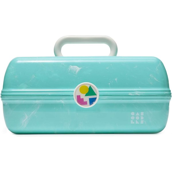 oodles On-The-Go Girl Retro Case, turkos marmor