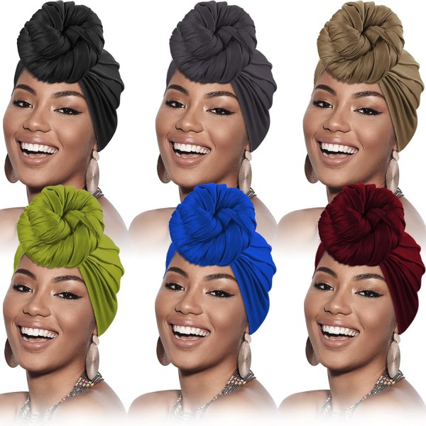 ieces huvudomslag sjal turban långt hår sjal omslag mjuk stretch huvudomslag enfärgad turban slips pannband för kvinnor flickor  svart, khaki, W