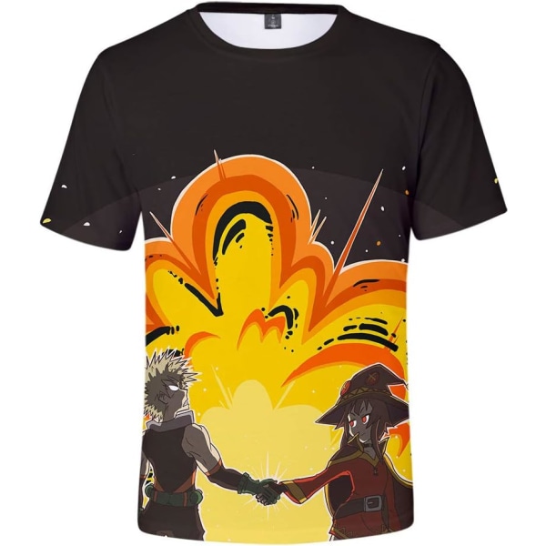 För Cosplay My Hero MHA T-shirt - 3D Print Sublimation T-shirts med rund hals - Anime och Manga Halloween tröja för unisex vuxen XX-Large