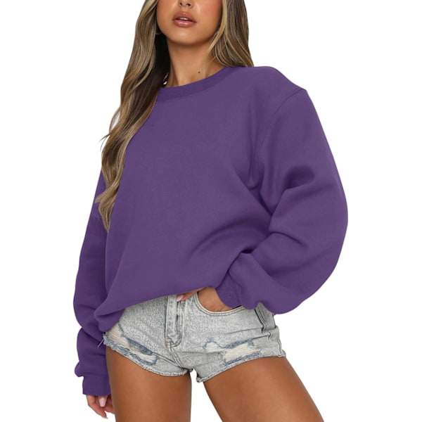 way&EC Dam långärmad tröja casual crewneck oversized pullover hoodies höst toppar