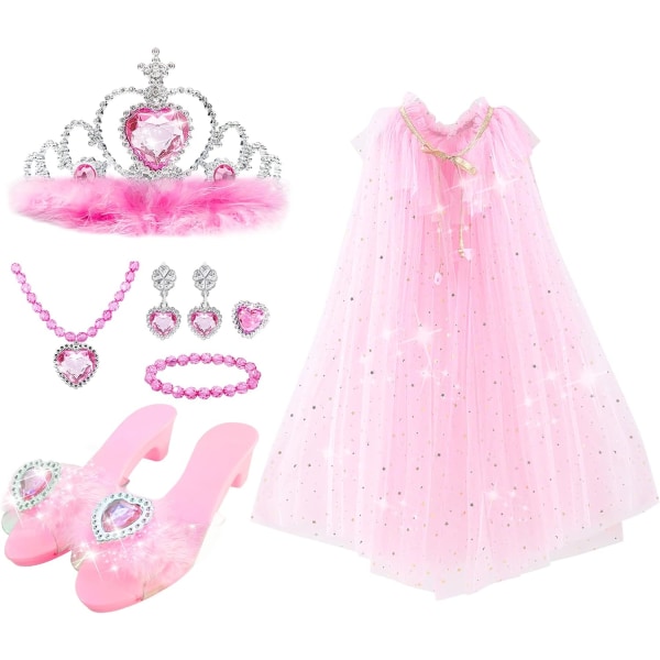 WR Toys Princess Dress Up Girls Leksaker Låtsasleksaker - Barn Småbarn Prinsesskor Kronsmycken Kostymer Set