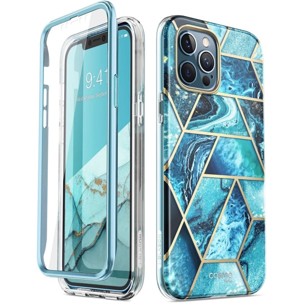 lason Cosmo Series- case för iPhone 12 Pro Max 6,7 tum (2020-utgåvan), smalt, stilfullt case med inbyggd havs