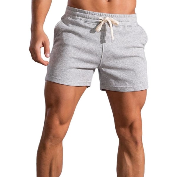 eLove Men's 3" Short Slim Fitted Gym Workout Sweat Running Exercise Athletic Lounge Shorts Grey-2043 34 Short