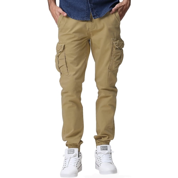 ch herrbyxor i twill-jogging 6539 ljus khak 34