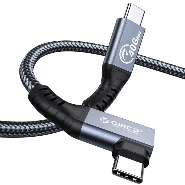 Thunderbolt 4-kabel, USB4-kabel som stöder kompatibilitet med Thunderbolt 3 med PD 100W (20V/5A), 40 Gb dataöverföring, 8k@60Hz (två skärmar 4k@60Hz) f