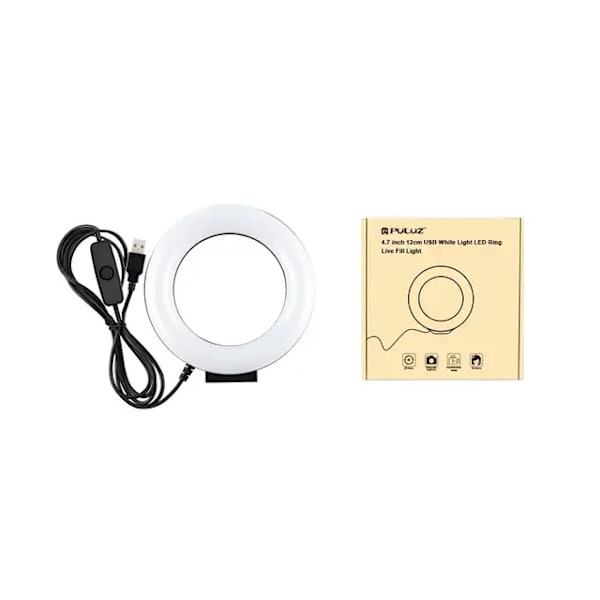 Wte Light USB för Vlogging, 4,7 tum ring, 12 cm, böjd yta, videlampa, F