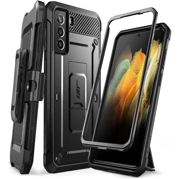 CASE Unicorn Beetle Pro Series Fodral Designad för Samsung Galaxy S21 Plus 5G (2021 Release), Helkropp Dubbelskikts Robust Svart