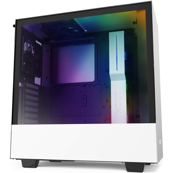 NT H510 Kompakt Atx Mid-Tower PC Gaming-fodral, Front I/O USB C-port, Härdat glas sidopanel, Kabelhanteringssystem