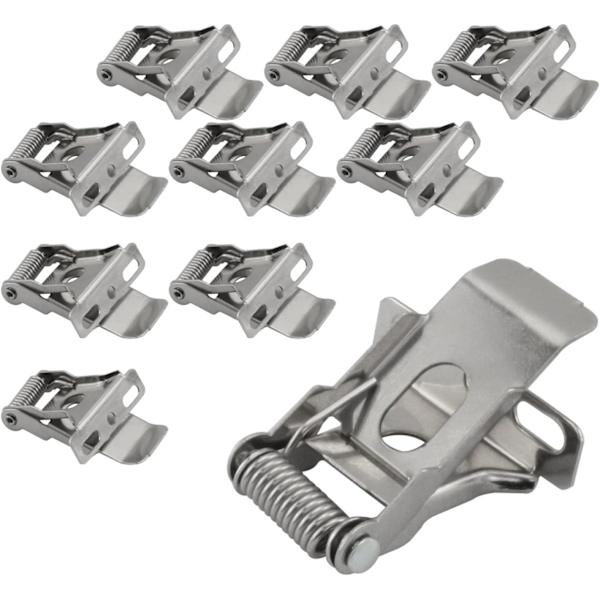 AOP 10 st Panel Lampa Downlight Universal Lampa Clip 50x22mm Fjäderstål Inbäddad Lampa Tillbehör Fast Fjäderklämma