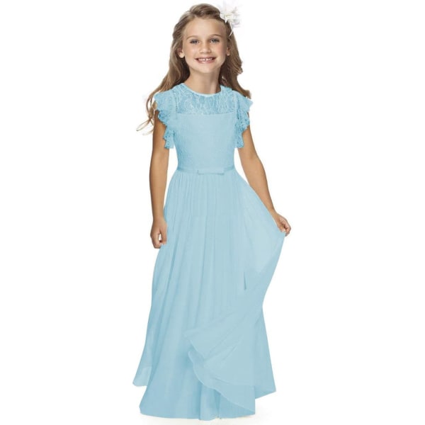 Nattvardklänningar för flickor 1-12 år Benvita storlek 2 Blå 10
