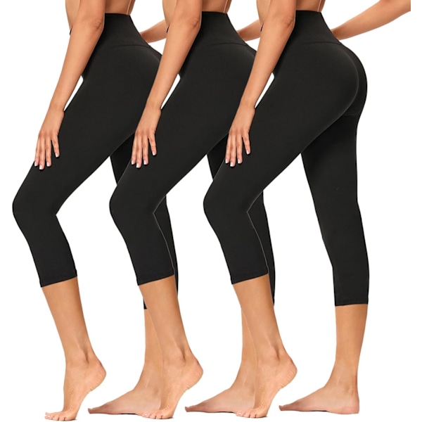 HAY High Waisted Capri Leggings för kvinnor - Mjuk och smal magkontroll - Träningsbyxor för löpning, cykling och yoga