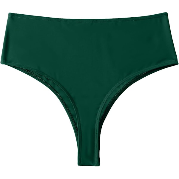 dusa Dam badkläder strandbyxor trosa hög midja bikini underdel mörkgrön liten
